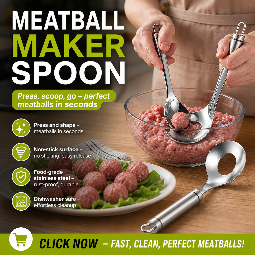Cuillère à boulettes ! Antiadhésive, pour prélever et égoutter – le cadeau parfait. Une cuisine sans dégâts – procurez-vous la vôtre !