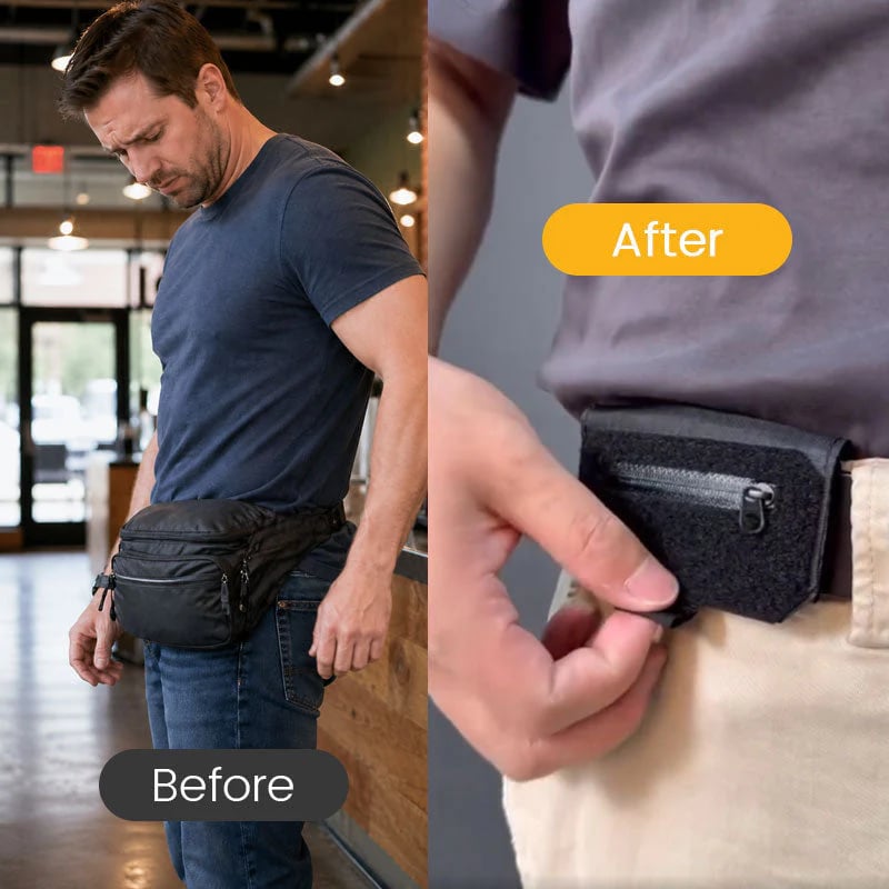 MAINTENANT! Portefeuille ceinture fin – Mince et discret – Idéal pour les voyages et l'utilisation quotidienne