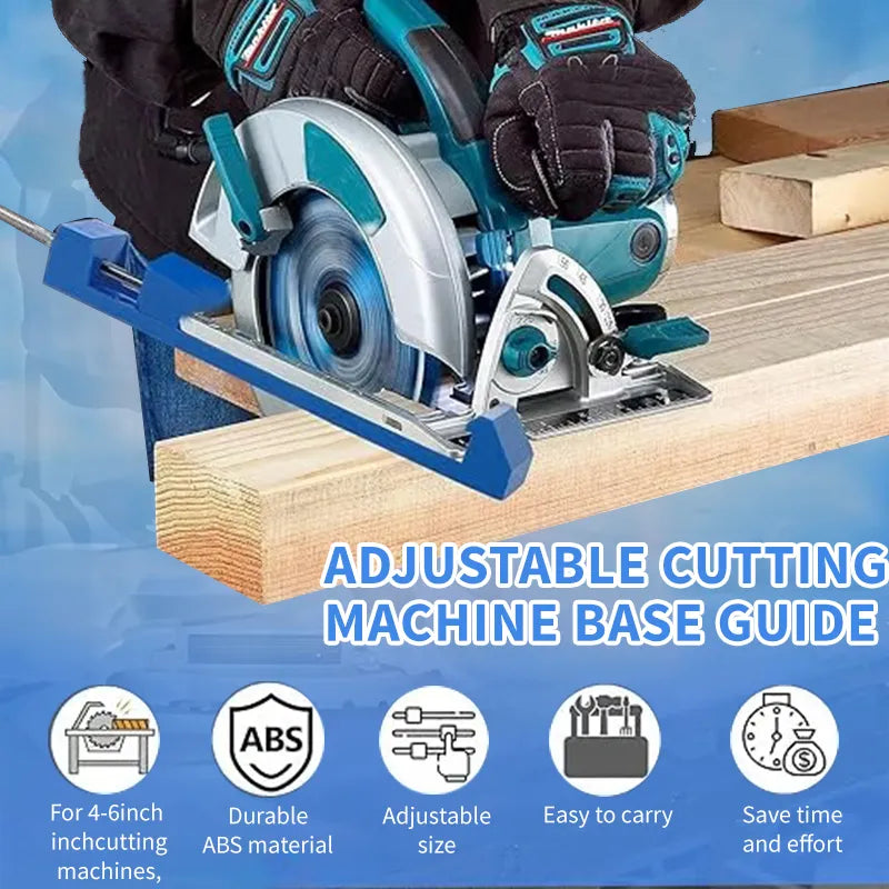 COUPES INSTABLES ? RÉGLEZ ÇA VITE ! Base de guidage réglable – Verrouillage bidirectionnel, ajustement libre de la largeur, installation rapide sans perçage – Résultats précis !
