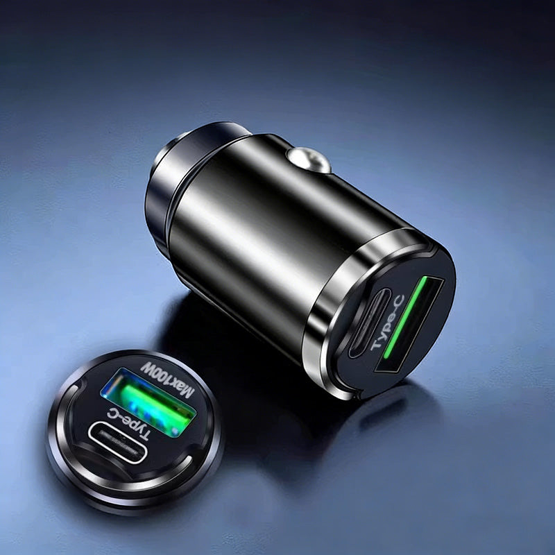 Chargeur de voiture ultra-rapide – Double port PD et QC à charge rapide