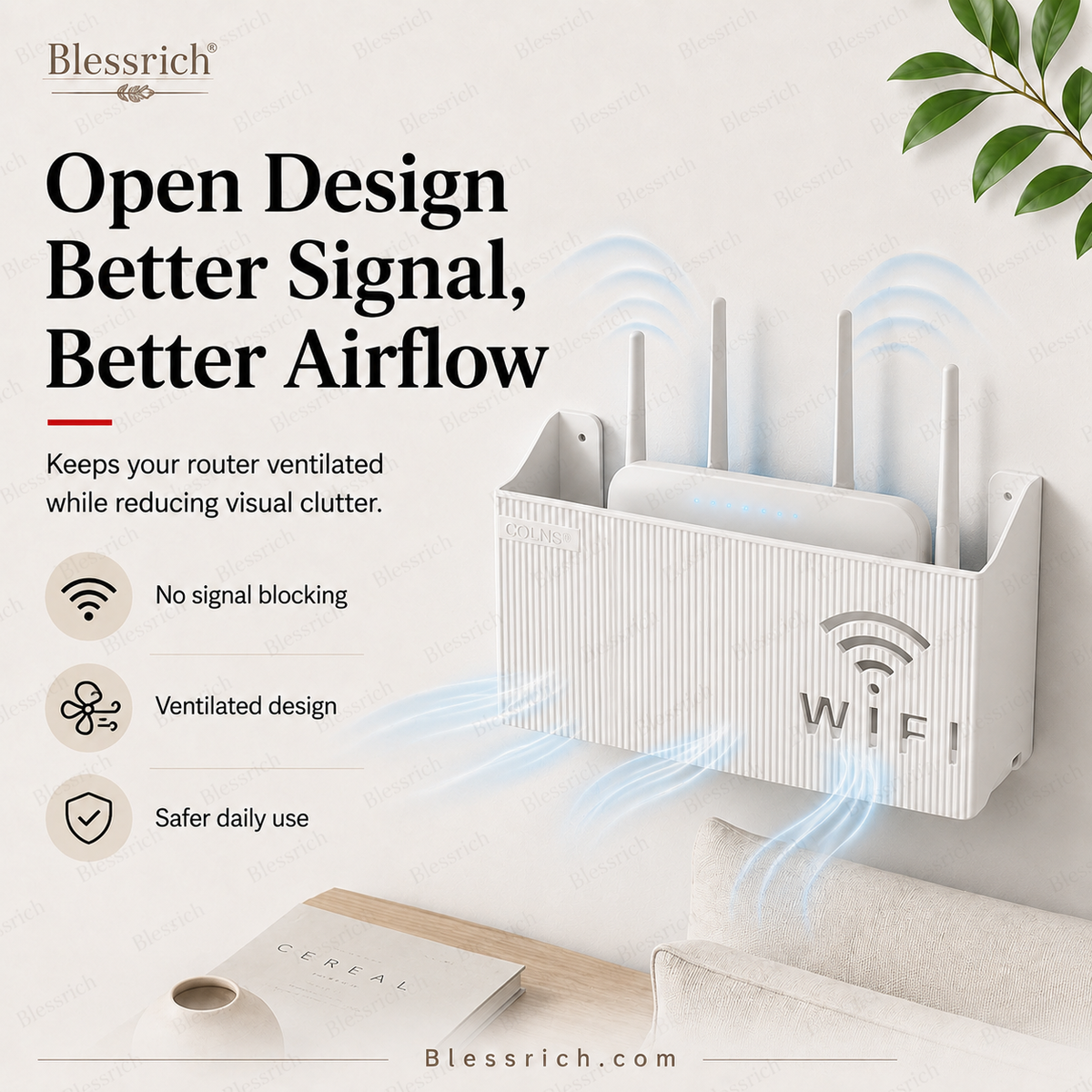 Support de rangement mural pour routeur WiFi