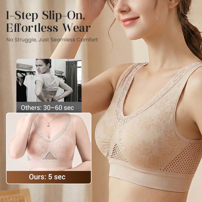 Soutien-gorge confort en pur coton sans boutons ni agrafes