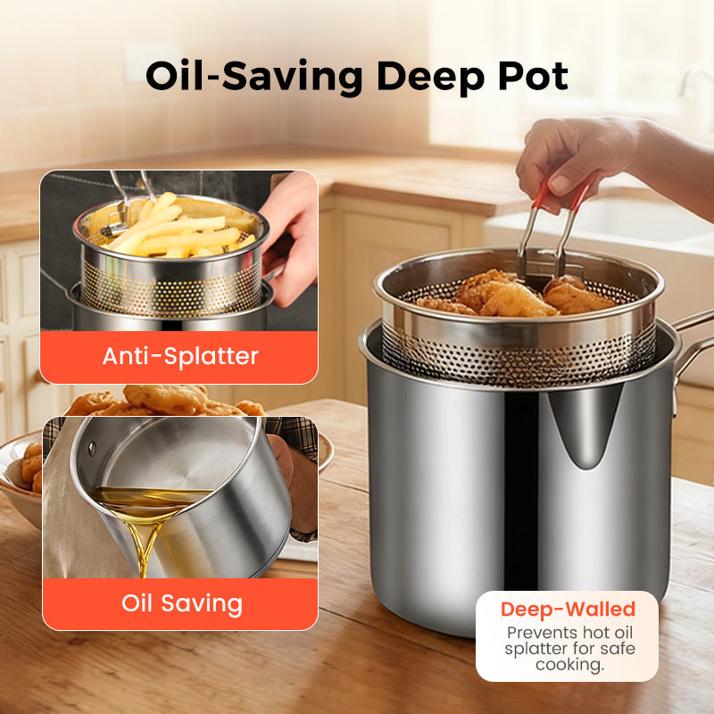 Friteuse multifonction en acier inoxydable 304