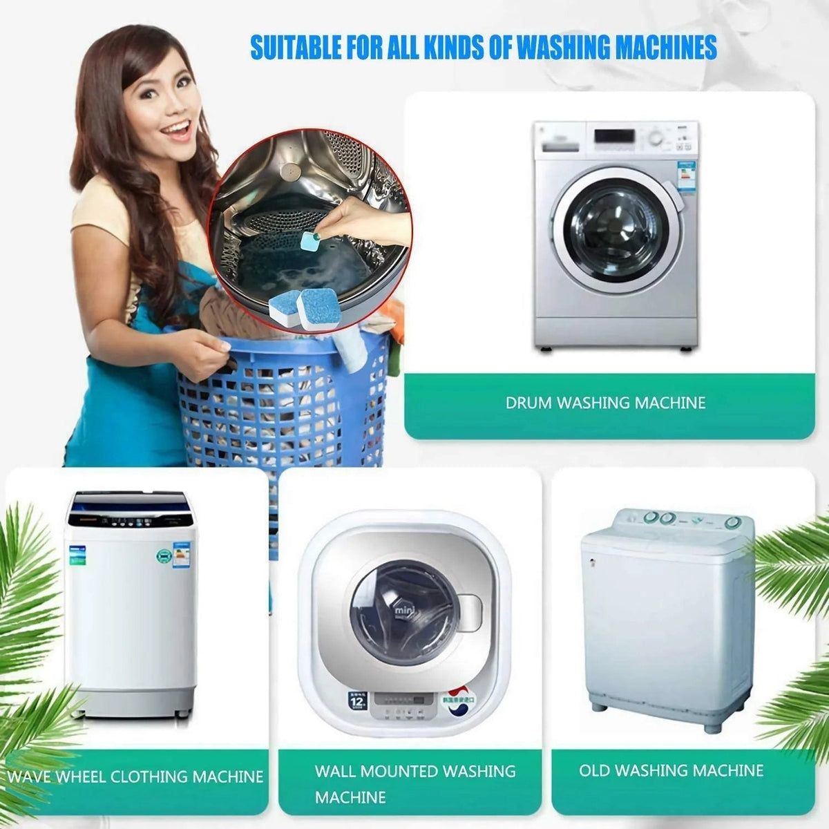 Jusqu'à épuisement des stocks 37 % de réduction ! Tablettes de nettoyage en profondeur pour lave-linge