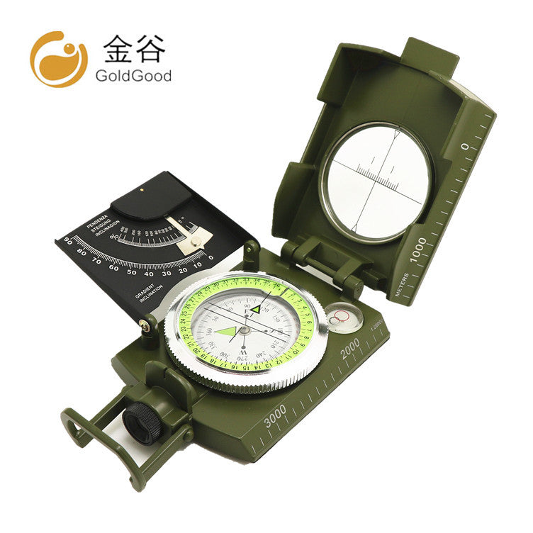 Boussole militaire multifonctionnelle de navigation et de visée avec inclinomètre | Boussole antichoc et étanche pour la randonnée et le camping
