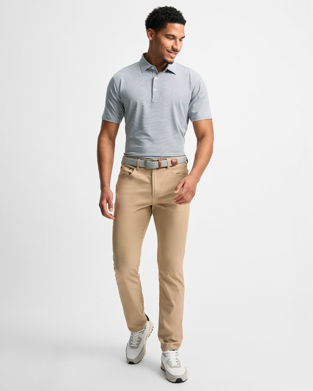 Polo de performance rayé