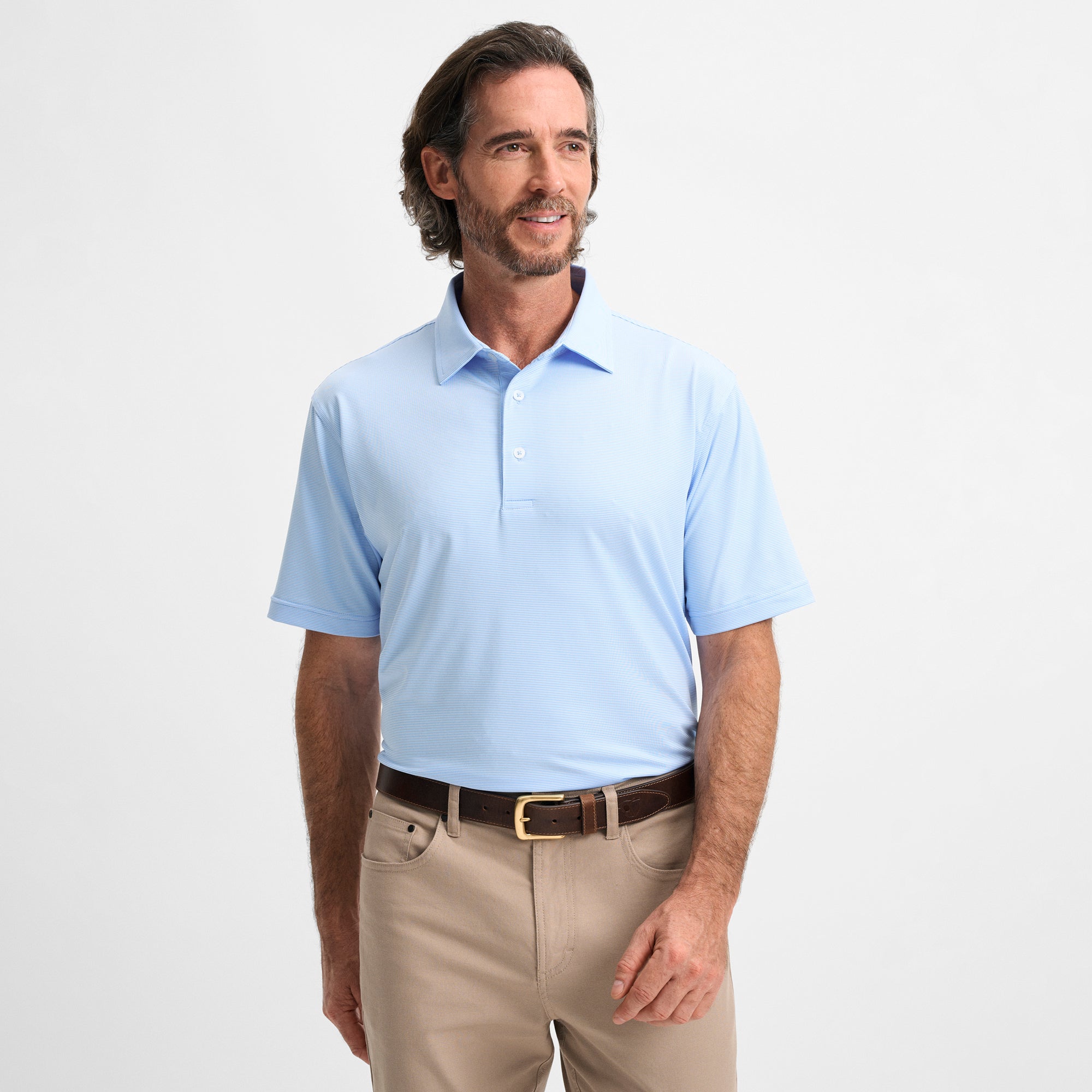 Polo de performance rayé