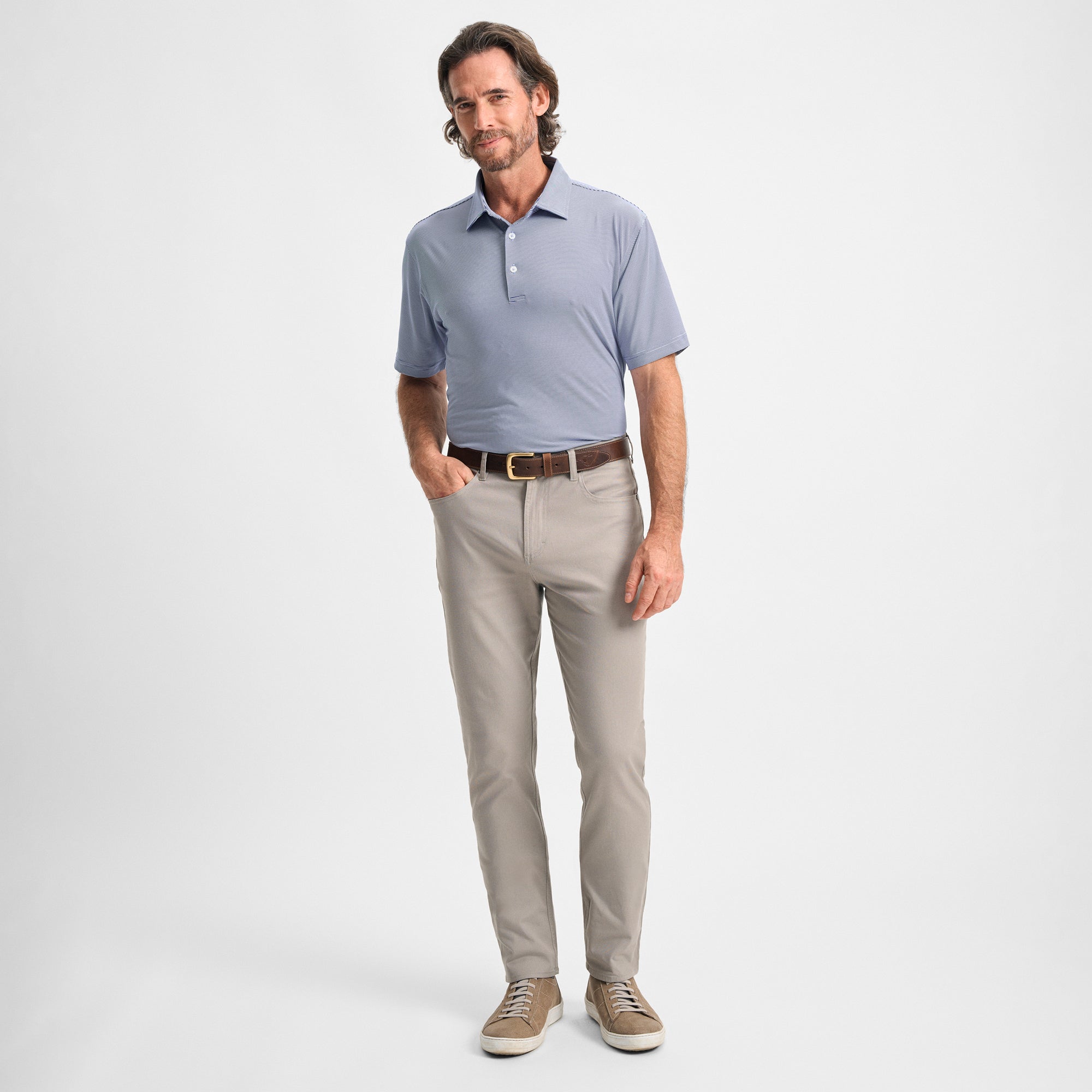 Polo de performance rayé