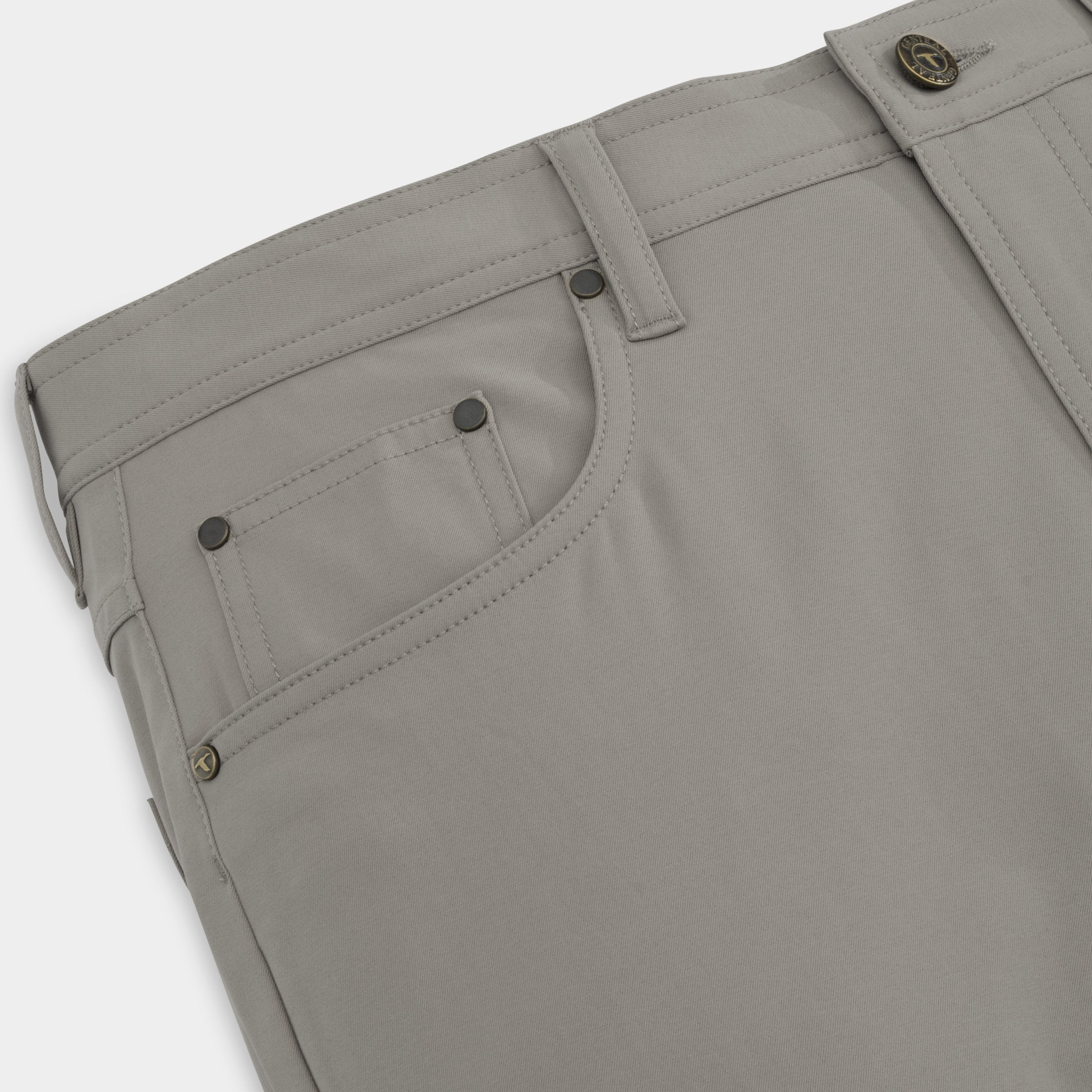 Charcoal Stretch Five-Pocket Pant