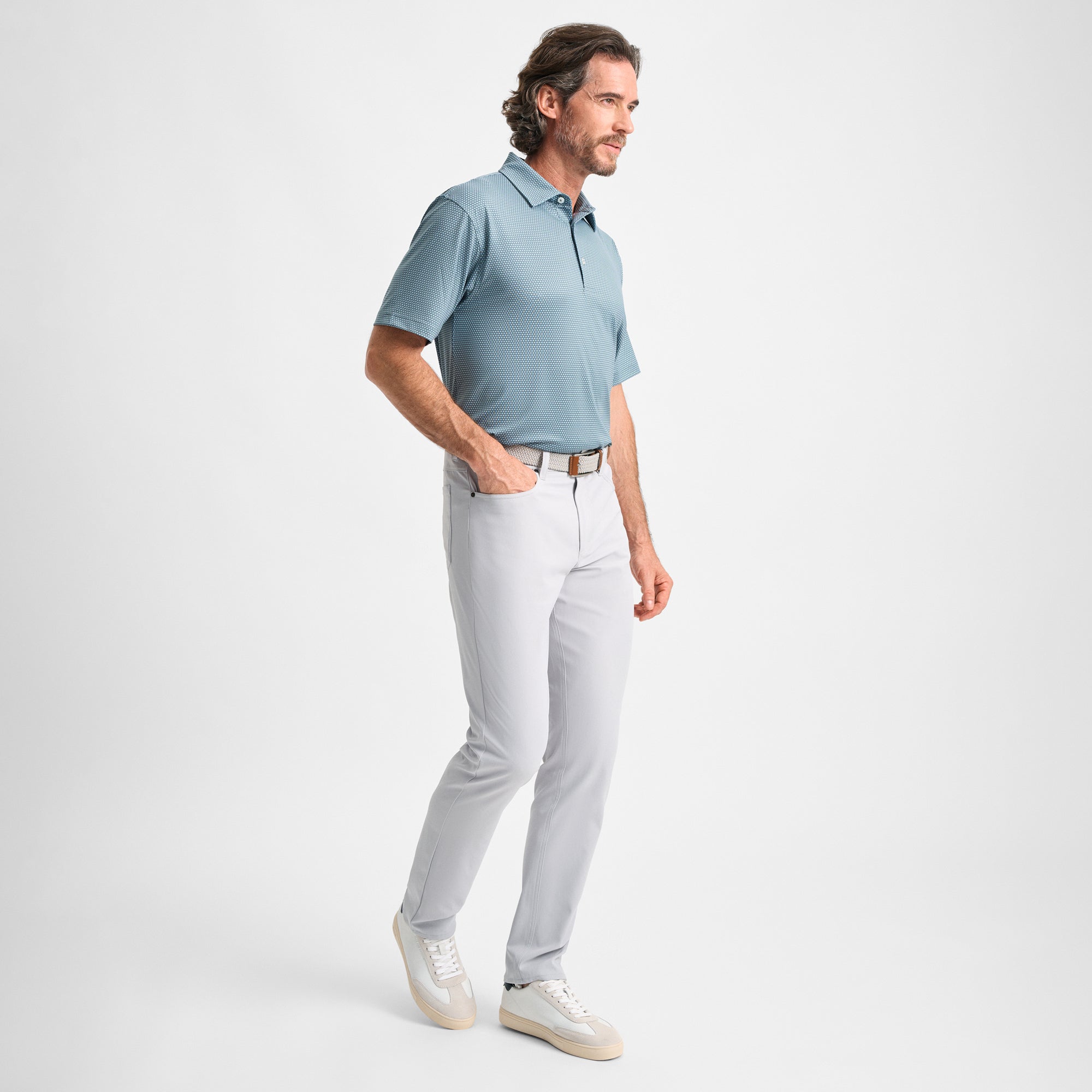 Graphite Stretch Five-Pocket Pant