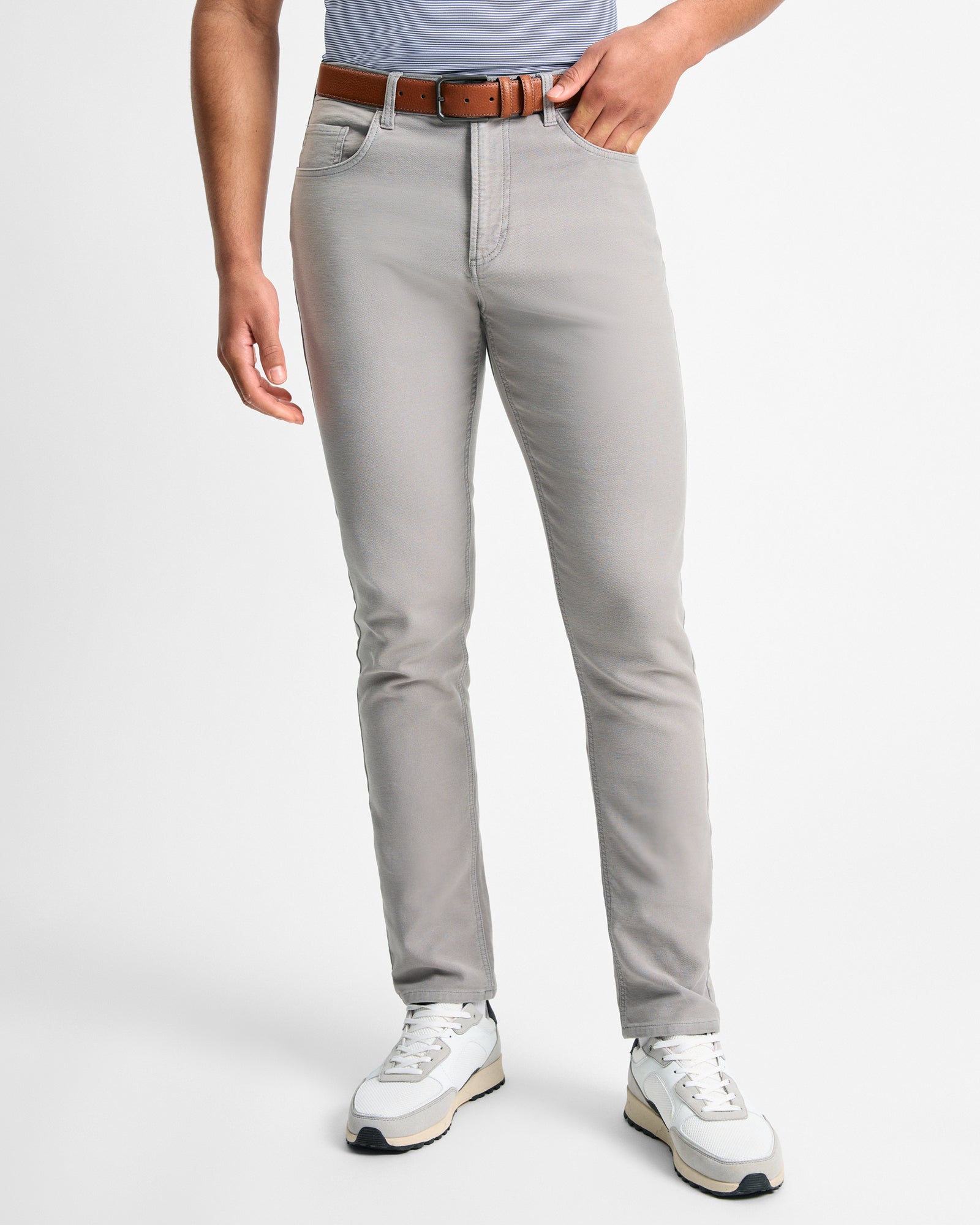 Gray Five-Pocket Pant