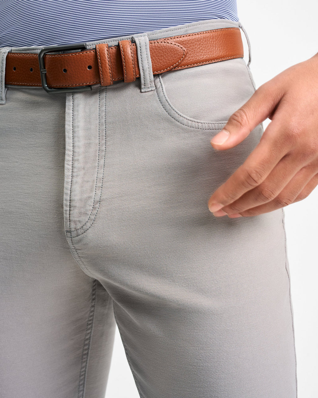 Pantalon gris à cinq poches