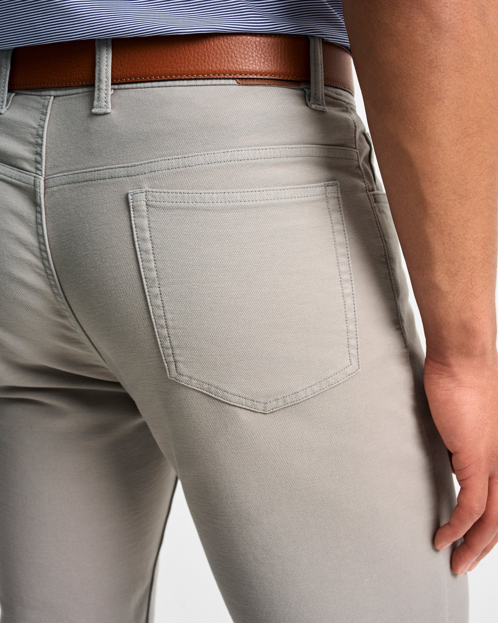 Gray Five-Pocket Pant