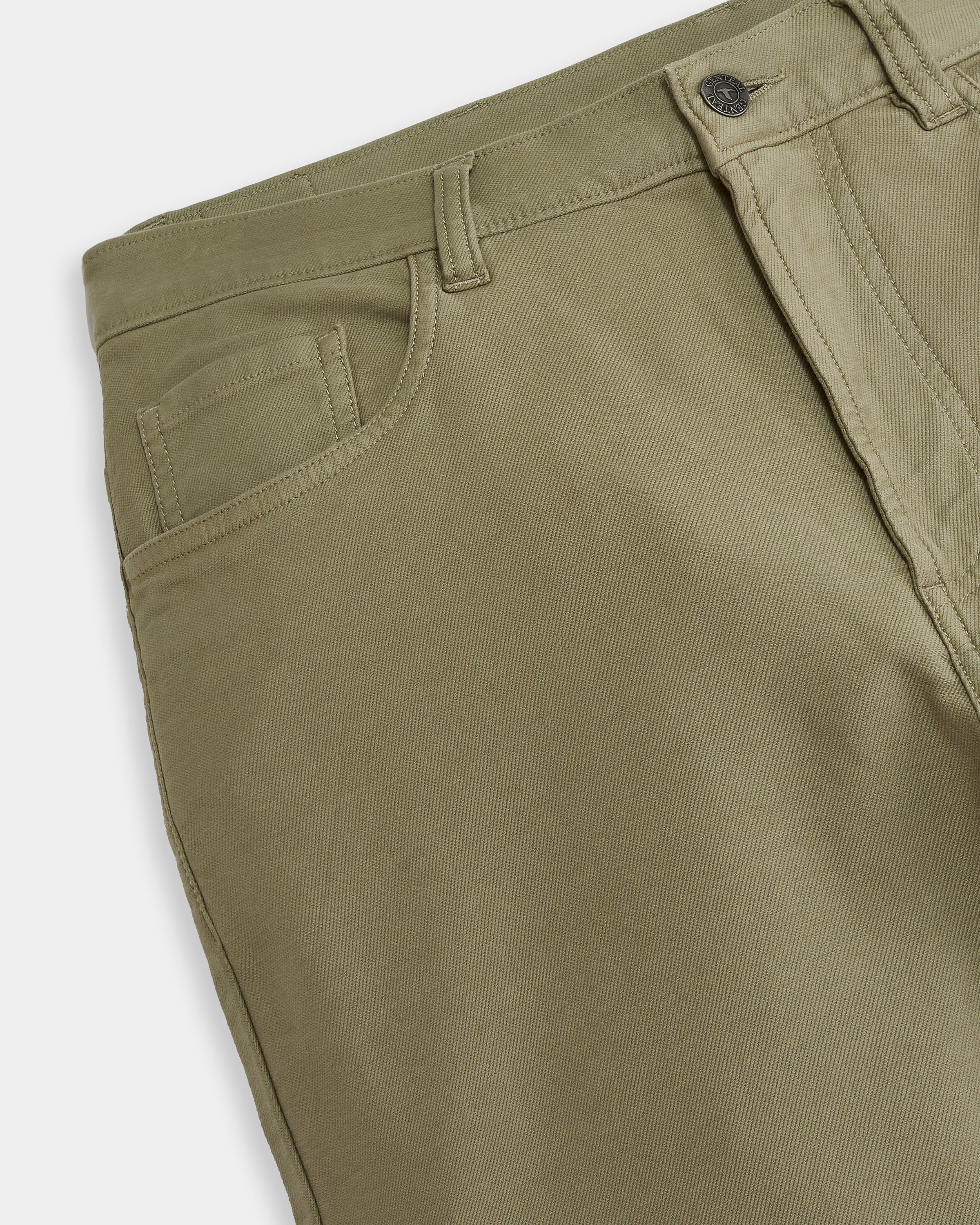Pantalon cinq poches olive