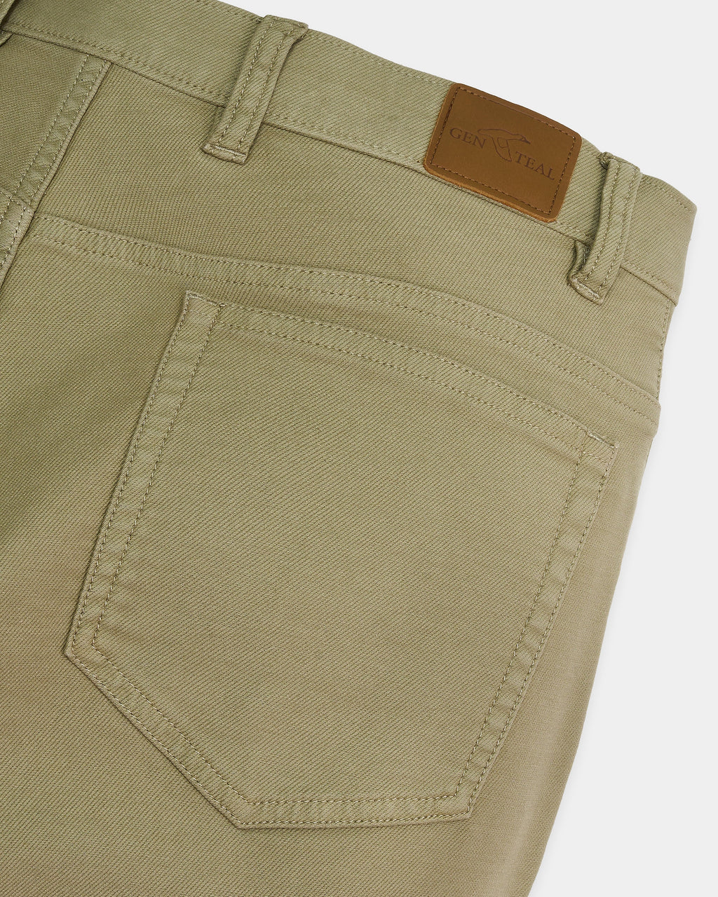 Pantalon cinq poches olive