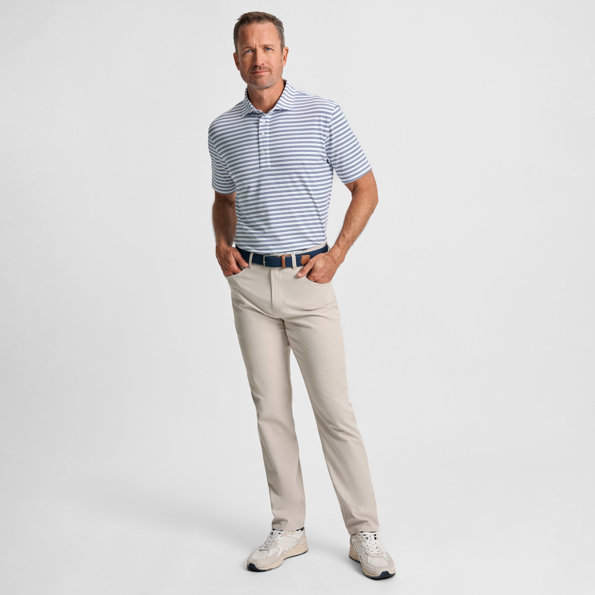 Tan Solid Stretch Belt