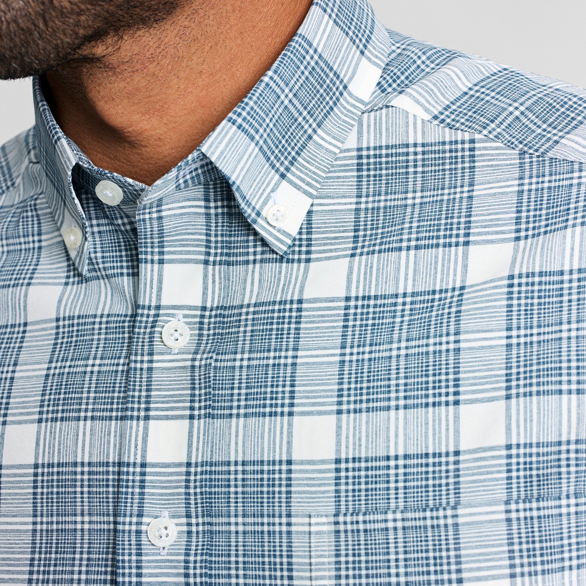 Heathered Plaid Performance Sport Shirt