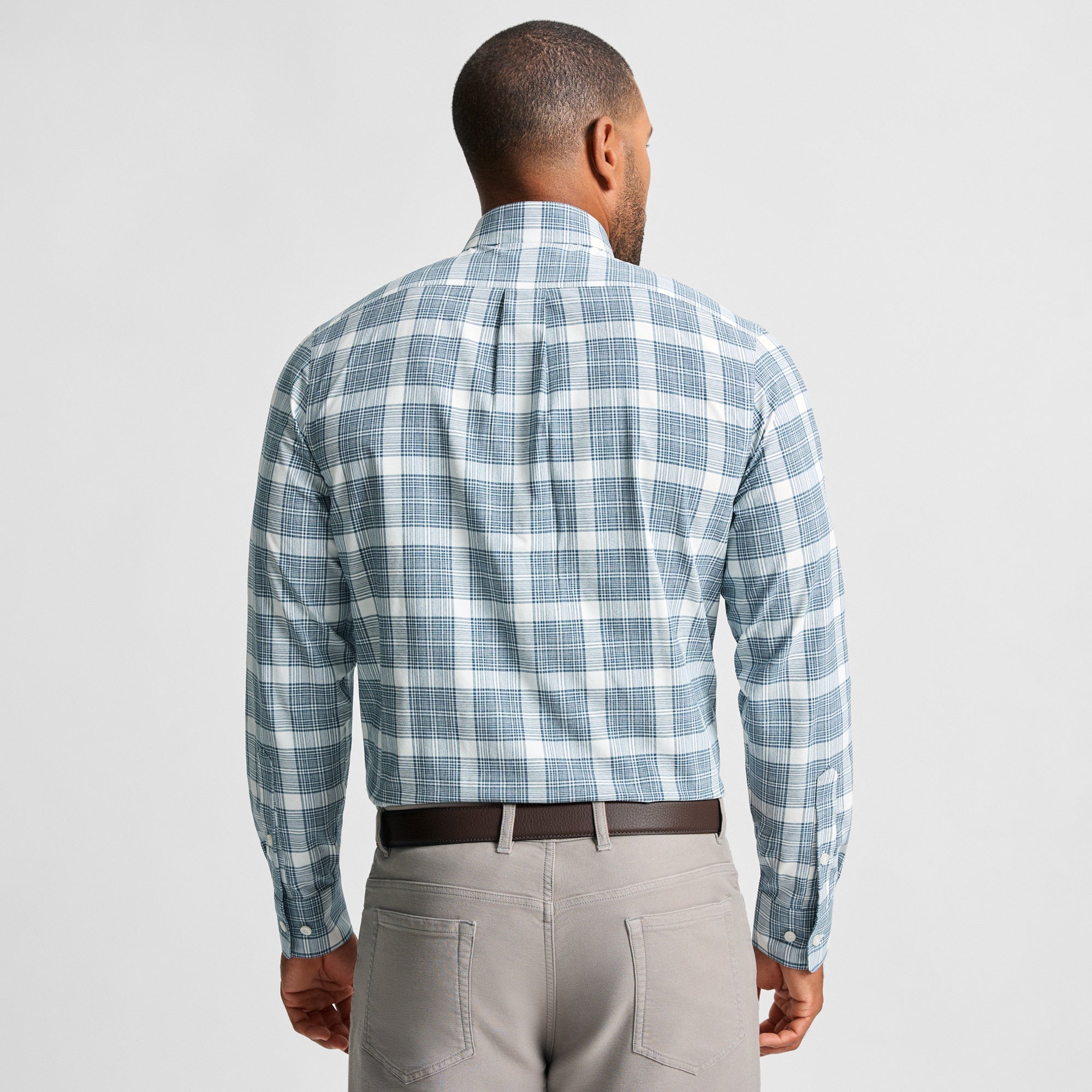 Heathered Plaid Performance Sport Shirt