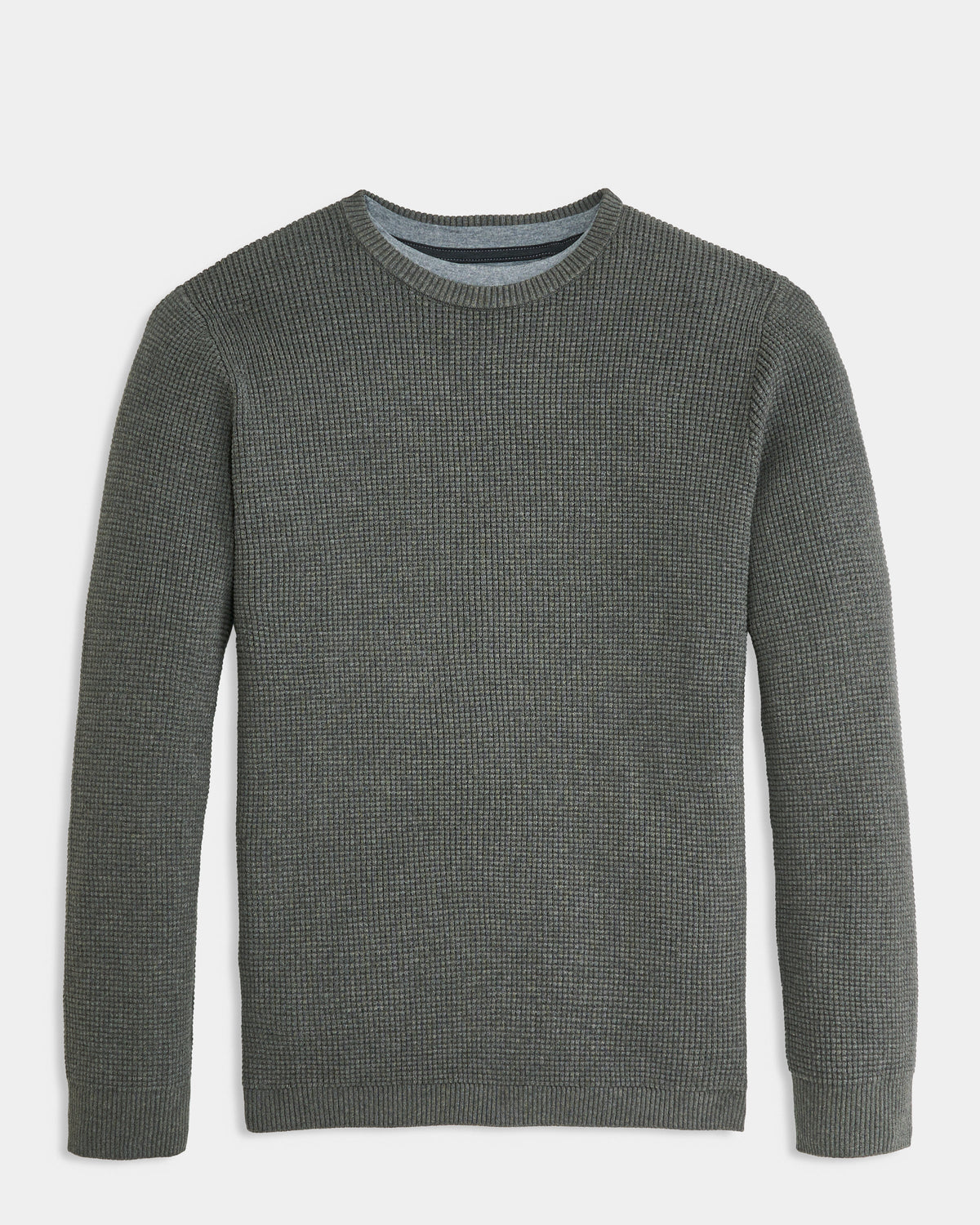 Col rond en coton gris