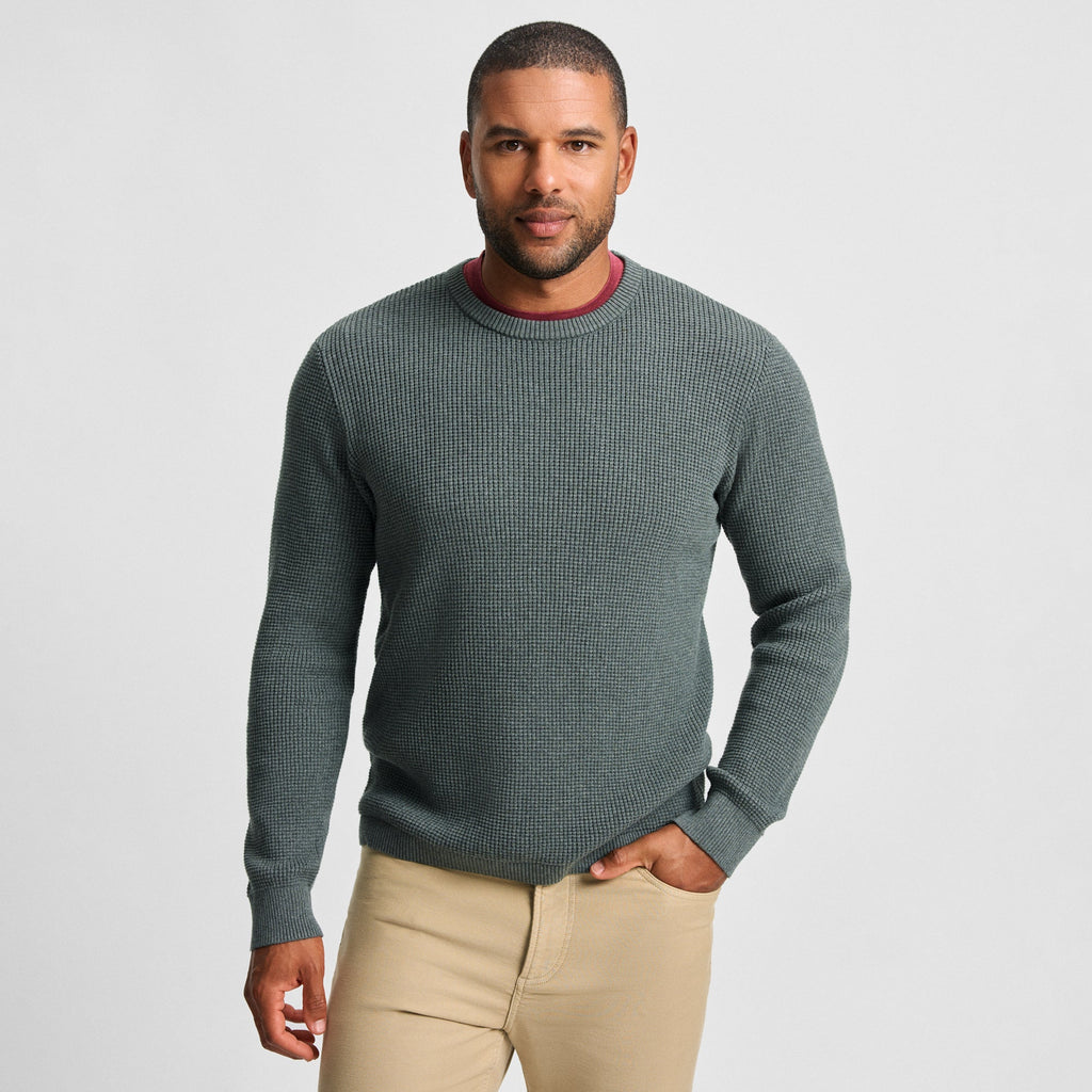 Col rond en coton gris