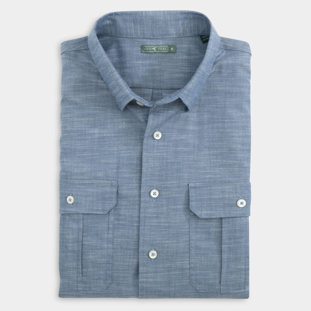 Cotton/Tencel Short Sleeve Sport Shirt