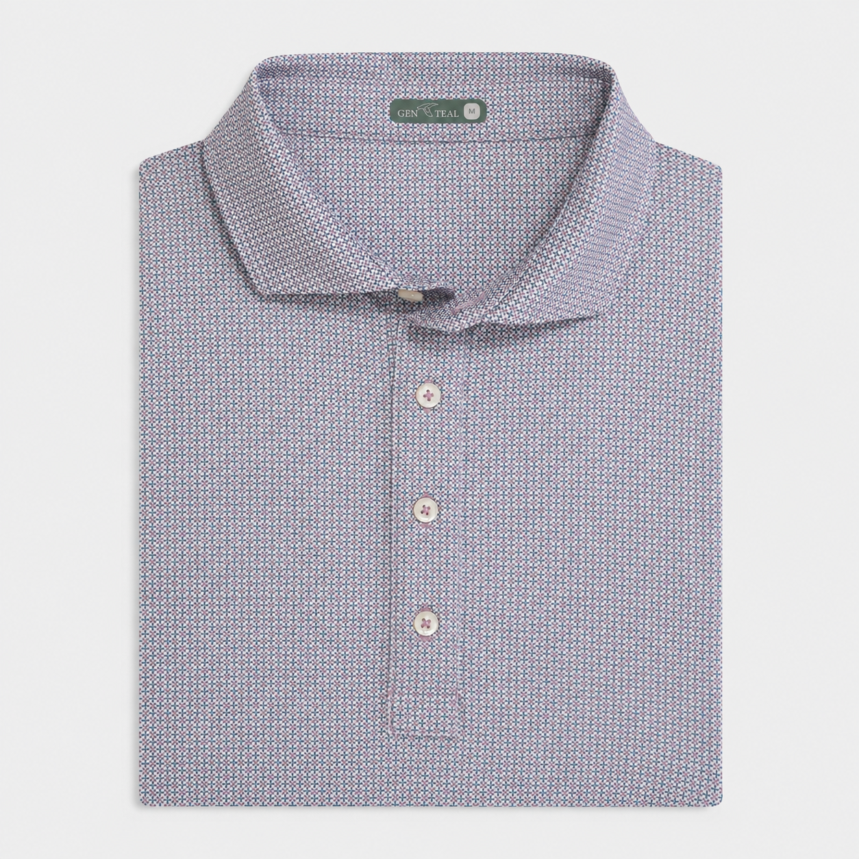 Geometric Print Performance Polo