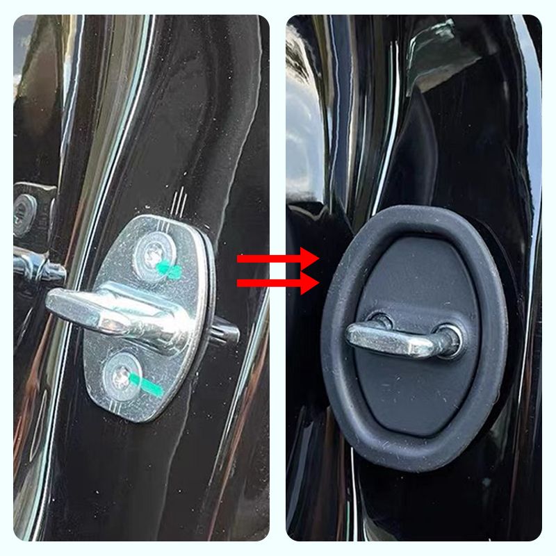 Cache en silicone pour serrure de portière de voiture - Patin amortisseur de bruit