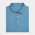 Polo performant bleu marine à motif losanges