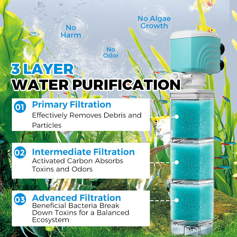 Système de filtration automatique d'aquarium Final Day – Multi-étapes, ultra-silencieux, prêt à l'emploi
