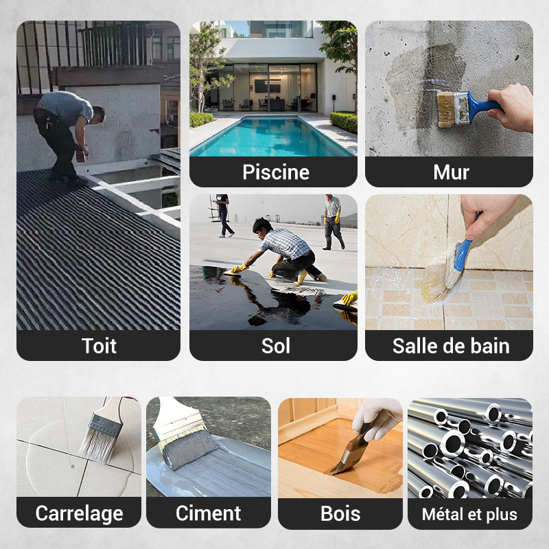 Revêtement polyuréthane multifonctionnel imperméable, protection longue durée, protège chaque recoin de votre espace !