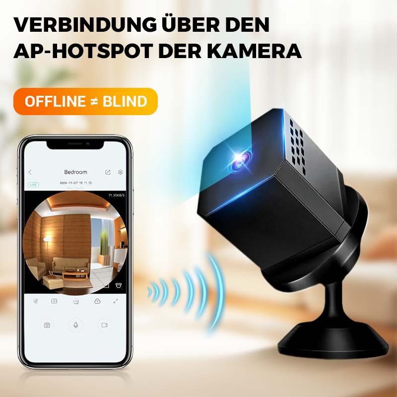 Caméra de surveillance sans fil haute résolution avec vision nocturne