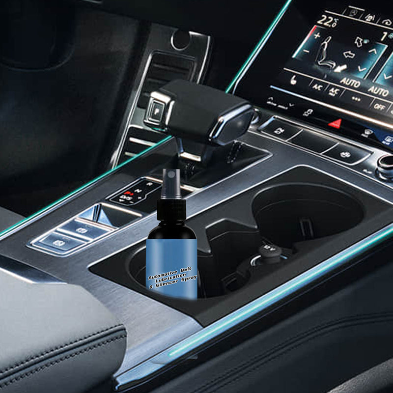 Spray lubrifiant et silencieux pour courroies automobiles