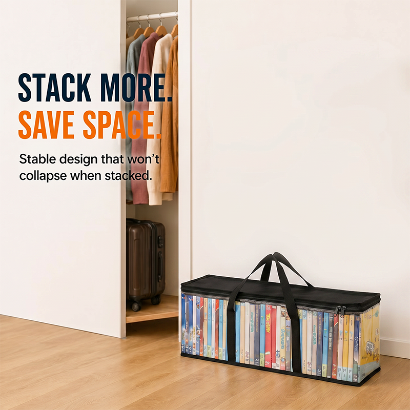 Grand sac de rangement épais en plastique transparent, résistant, pour vêtements, déménagement et stockage