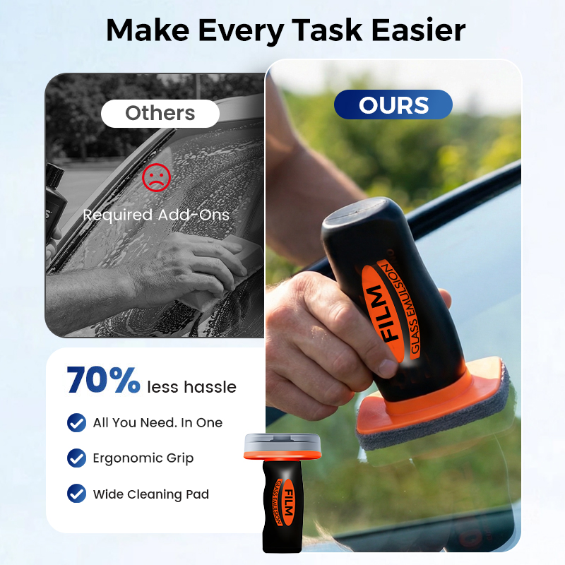 Nettoyant éliminateur de film gras pour vitres latérales de voiture