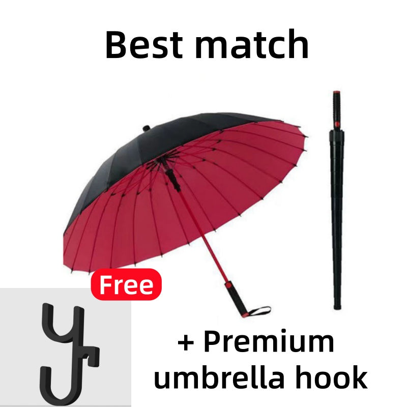 Parapluie Rétractable Résistant aux Intempéries avec Housse Imperméable