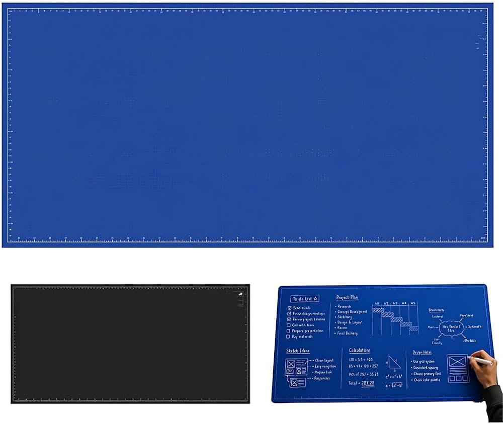 MAINTENANT ! Grand tapis de bureau réutilisable Inscriptible©\Pad de travail de planification créatif multifonction©\Tampon de bureau effaçable pour esquisse, planification de projet et espace de travail de bureau