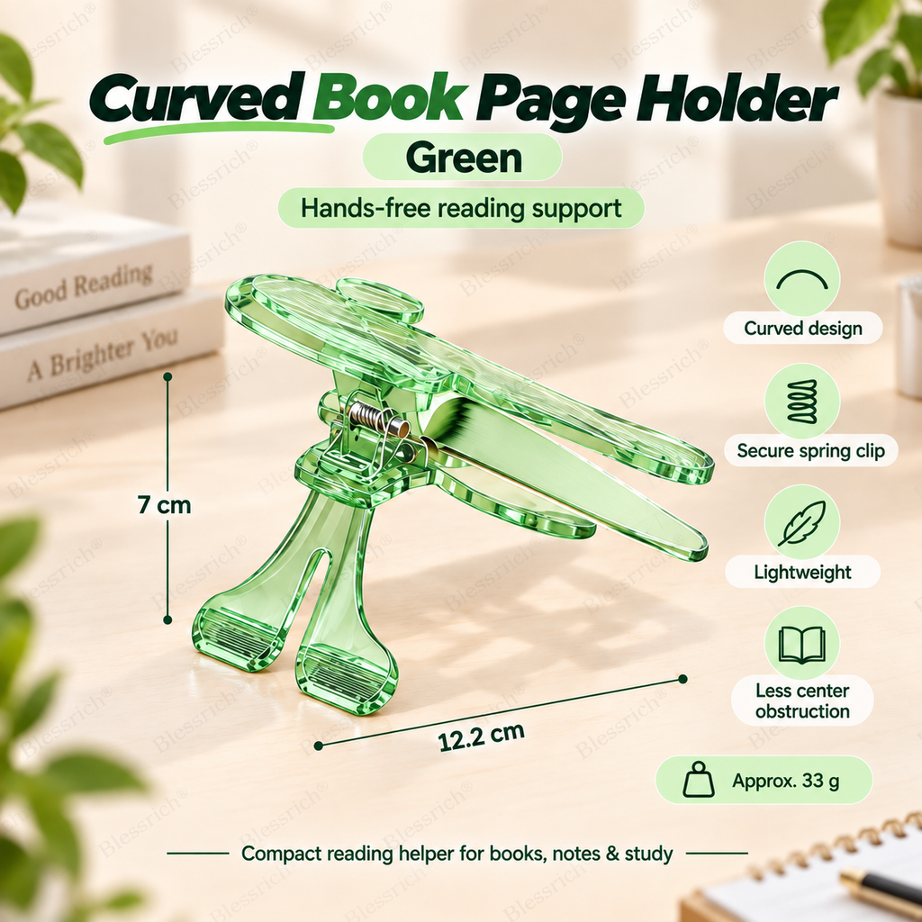 Support de lecture incurvé pour livre - Inclinaison de 12°