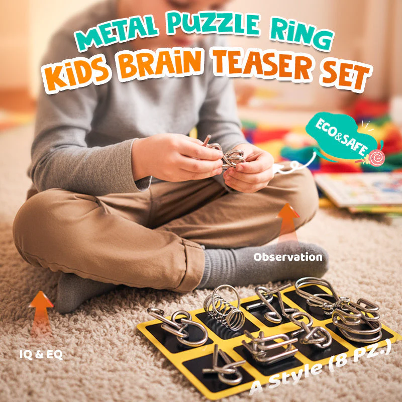 Résolution de puzzles Montessori en métal