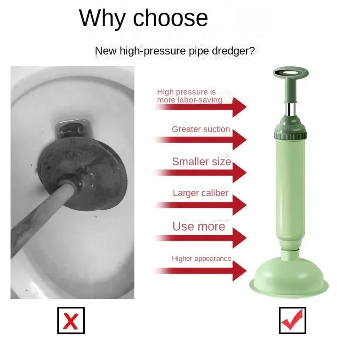 Déboucheur de toilettes haute pression domestique