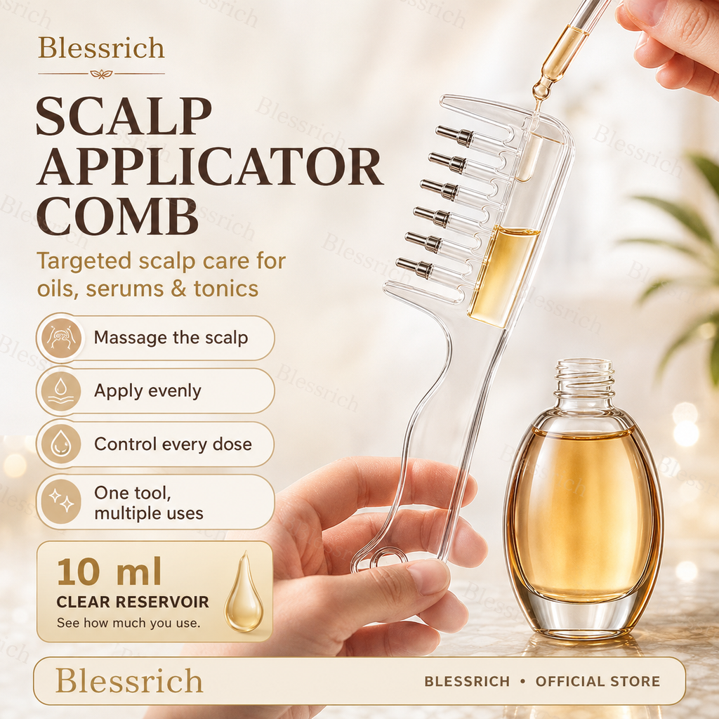 Peigne applicateur de sérum pour le cuir chevelu