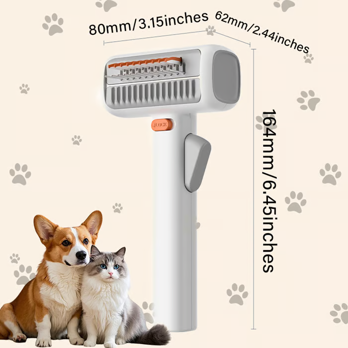 Peigne de toilettage et démêlant 2 en 1 pour animaux