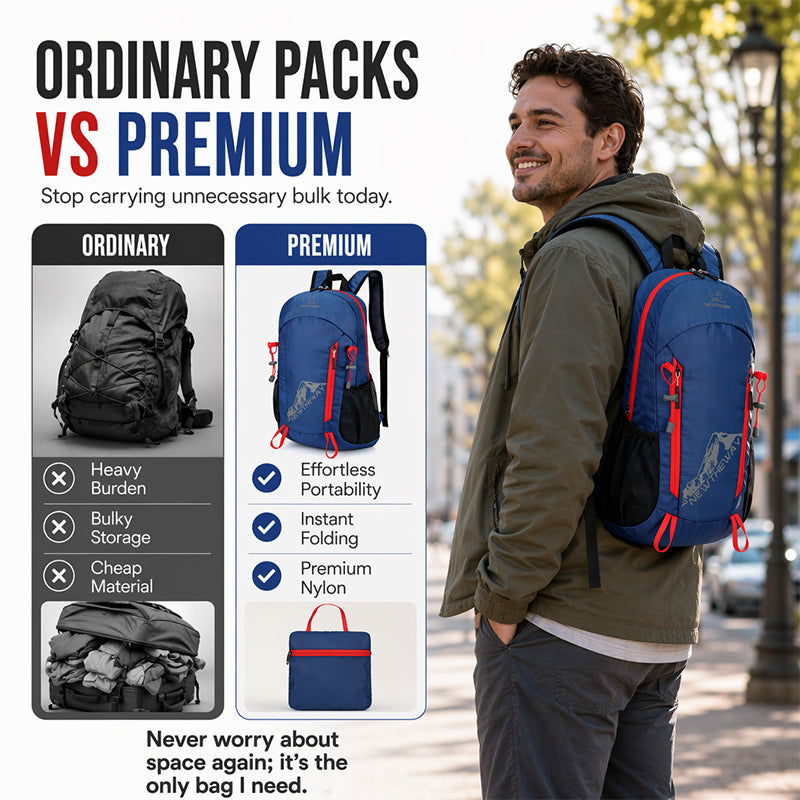 Sac à dos de camping pliable et imperméable