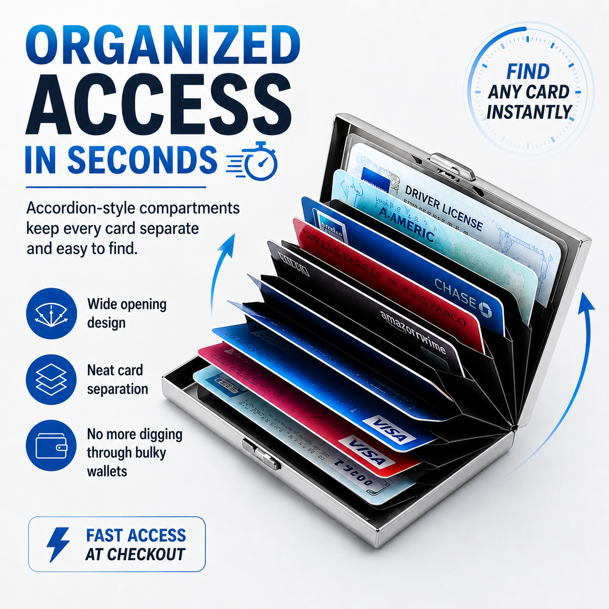 Porte-cartes métallique anti-RFID