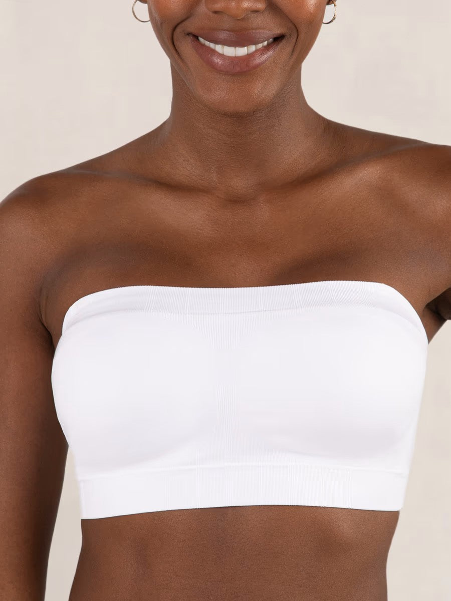 Soutien-gorge bandeau convertible sans bretelles avec confort sans armatures, bande antidérapante et bretelles amovibles