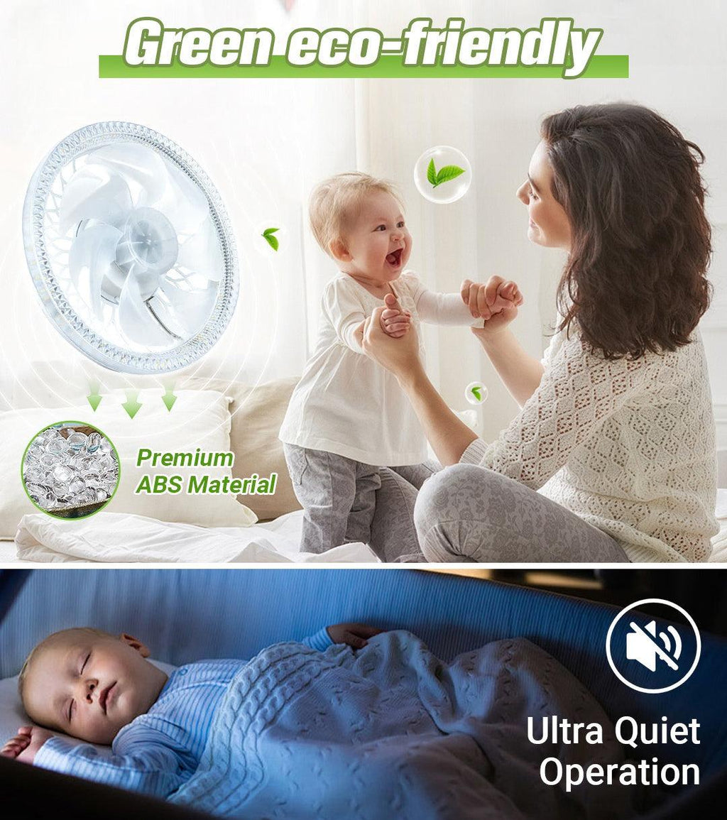 Ventilateur plafonnier 2-en-1 silencieux et réglable 2026 avec télécommande
