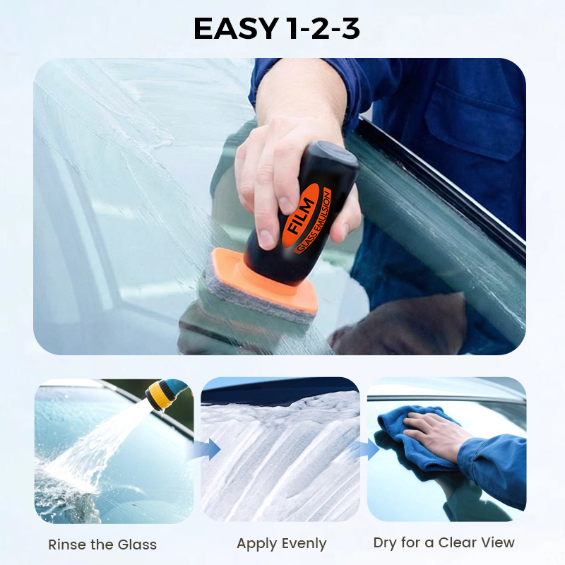 Nettoyant éliminateur de film gras pour vitres latérales de voiture