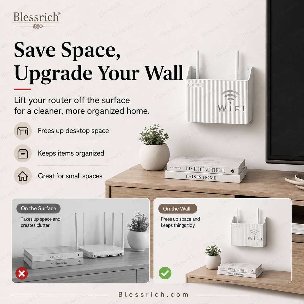 Support de rangement mural pour routeur WiFi