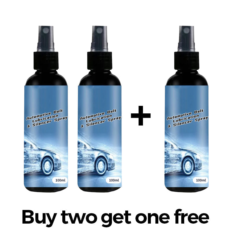 Spray lubrifiant et silencieux pour courroies automobiles
