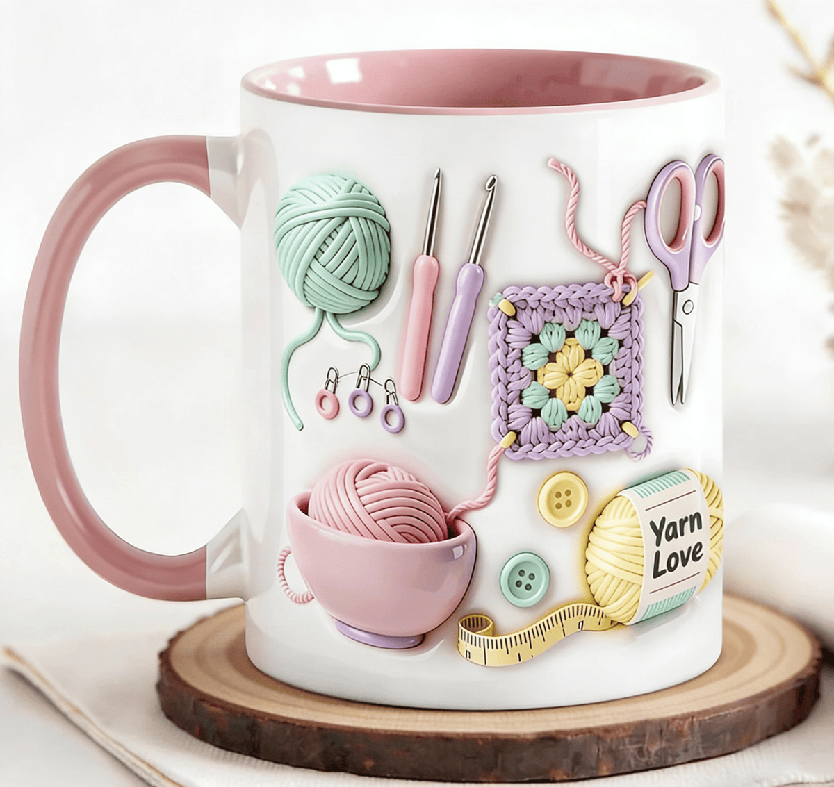 Tasse « Almost Gone Yarn Love », cadeau pour les artisans et les âmes créatives