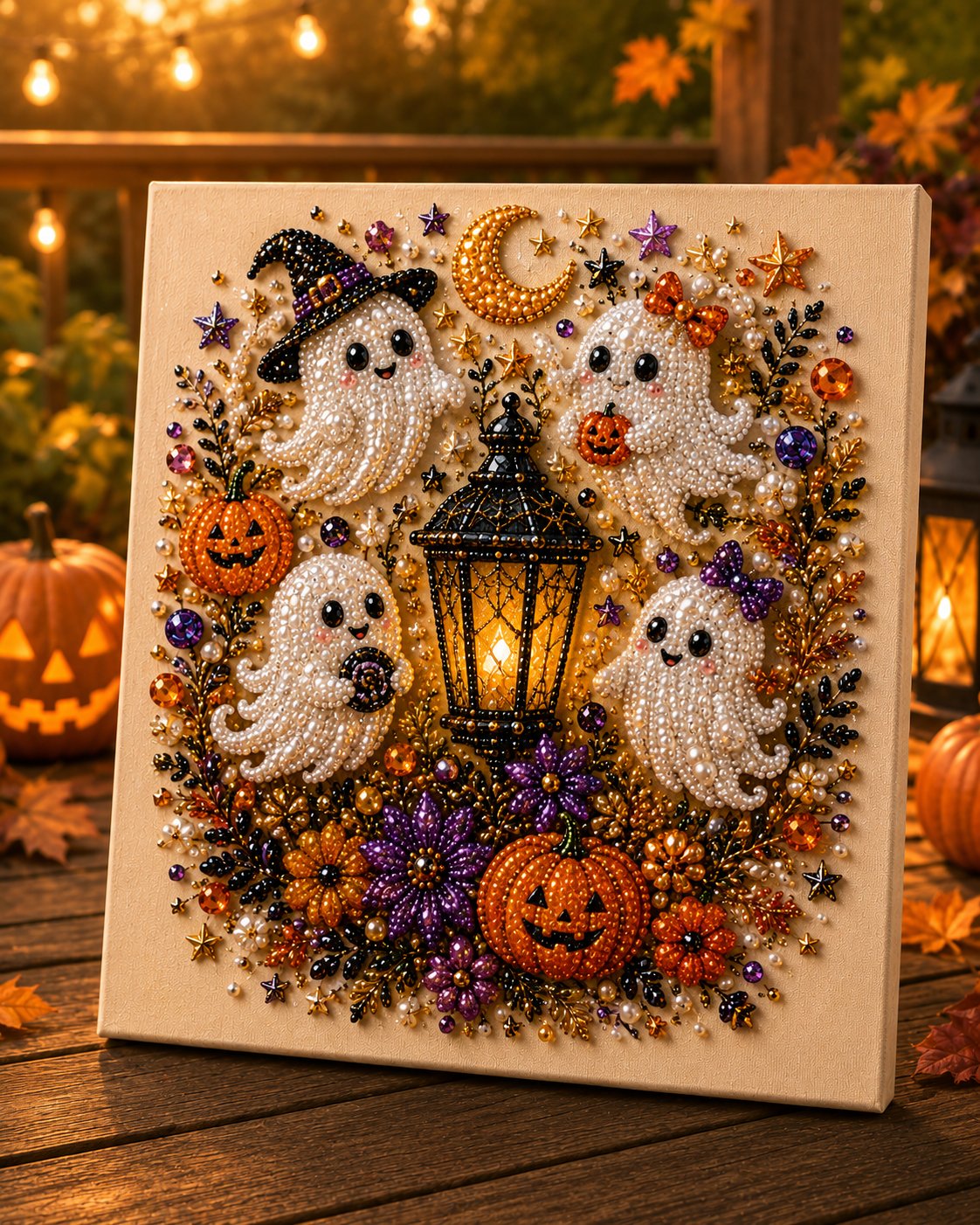Kit de bricolage artistique Halloween Perle – Transformez de minuscules perles en magie effrayante et mignonne
